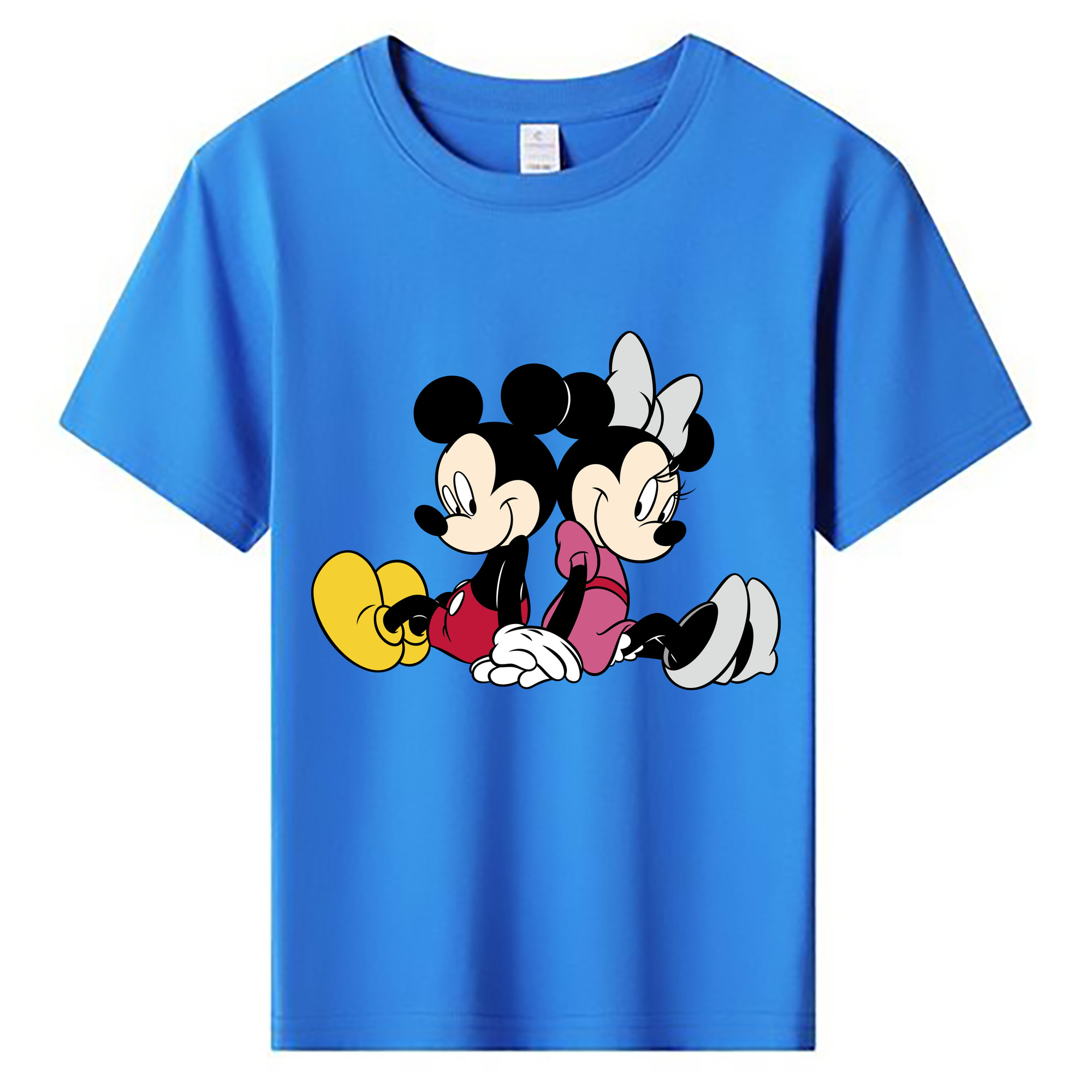 ミッキーマウス Mickey Mouse 綿100％キッズTシャツ（フロントプリント）